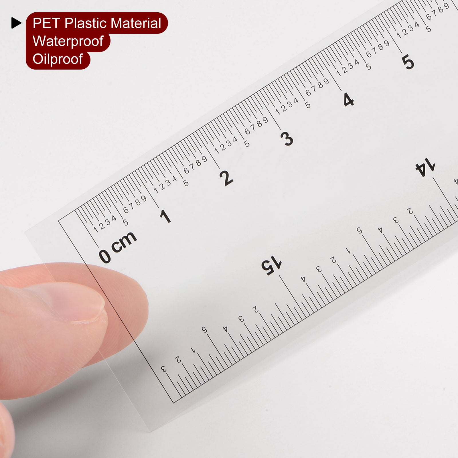 Flexible Ruler 12 Inch 0.5mm Scale PET Plastic Covered Thickened Film  Straight Ruler