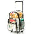 KCliffs Unisex Rolling Clear Backpack with Wheels