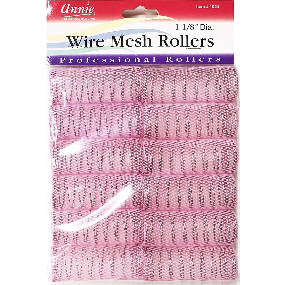 Annie 11/8" Wire Mesh Hair Rollers 12 Pcs.