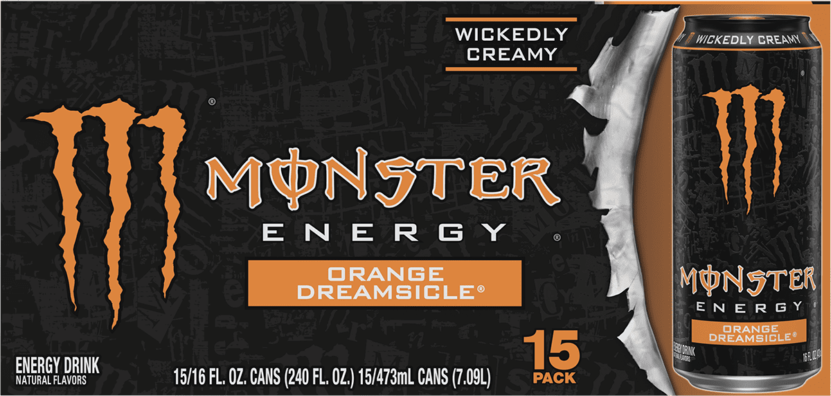 Monster Energy Orange Dreamsicle 15 Pack - 16 Fl Oz