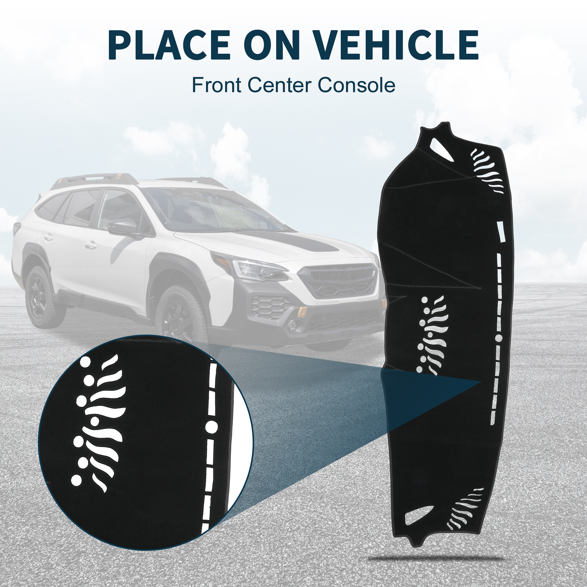 Unique Bargains Dash Cover for Subaru Outback 2020-2024 Non-Slip Dashboard Mat Black