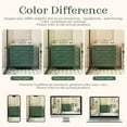 thumbnail image 6 of 30'' Bathroom Vanity with Ceramic Sink Combo, Free Standing Single Vanity Set with 3 Drawers, Solid Wood Frame Bathroom Storage Cabinet, Green, 6 of 10