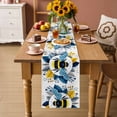 thumbnail image 2 of Farmhouse Bees Table Runner 60 Inches, Spring Summer Flowers Blossom Watercolor Bed Runner Dresser Scarves Tabletop for Indoor Outdoor Parties/Ceremony/Banquet, 13" x 60", 2 of 9