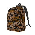 thumbnail image 2 of Balery Leopard Print Vintage Canvas Backpack for Men and Women - Large Capacity, Durable Travel Laptop Bag for School, Work, Hiking, and Outdoor Activities, 2 of 7
