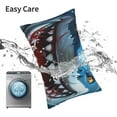 thumbnail image 6 of Fuzoiu Cartoon Cute Shark Print Pillow Case with Hidden Zipper,Pillow Covers,Soft and Comfortable Pillowcase-16"x24", 6 of 6