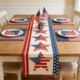 thumbnail image 5 of Cififendec 4th of July Americana Table Runner, 71"×13", Patriotic Stars & Stripes Red Blue White Independence Day Dining Table Decor for 205th Anniversary Party Supply, 5 of 5