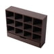 thumbnail image 4 of Caja divisoria de almacenamiento a escala 1:12, miniorganizador, vitrina, bandeja de simulación, diorama, escenario con 12 cuadrículas para mesa de marrón oscuro, 4 of 9