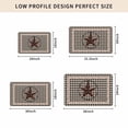 thumbnail image 5 of Farm Plaid Door Mat Indoor Outdoor,West Texas Star Rustic Farmhouse Black Brown Non Slip Welcome Mat with Rubber Backing,Absorbent Fabric Front Door Mats Entryway Rug for Home Patio Entrance 16"x24", 5 of 9