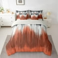 thumbnail image 3 of Feelyou Fashion Abstract Ombre Twin Bedding Sets 7-Piece, Vintage Oil Printing Bedding Comforter Set, Chic Watercolor Orange Reversible Sheet Sets, Microfiber Bedroom Decor, 3 of 8