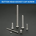 thumbnail image 4 of Uxcell 12 PCS #10-32 UNF x 3 Inch Button Head Socket Cap Screw Hex Bolt Silver, 4 of 7