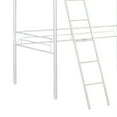 thumbnail image 4 of Lit Mezzanine Simple - 61 Pouces - Cadre en Métal Blanc - Échelle Inclinée Attachée, 4 of 6