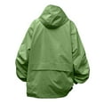thumbnail image 4 of WTOBBY Men's Waterproof Lightweight Jacket with Hood - Perfect for Outdoor Sports, Hiking, and Golf, Windproof Design, Casual Fit with Multiple Pockets for Essentials,Green M, 4 of 5