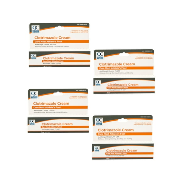 4 Pack Quality Choice Clotrimazole Cream Anitfungal 1oz Each