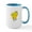 White/Blue Inside, variant on CafePress - Cartoon Baby Chicken Yellow Chick Easter Mugs - 15 oz Ceramic Large White Nolvety Mug