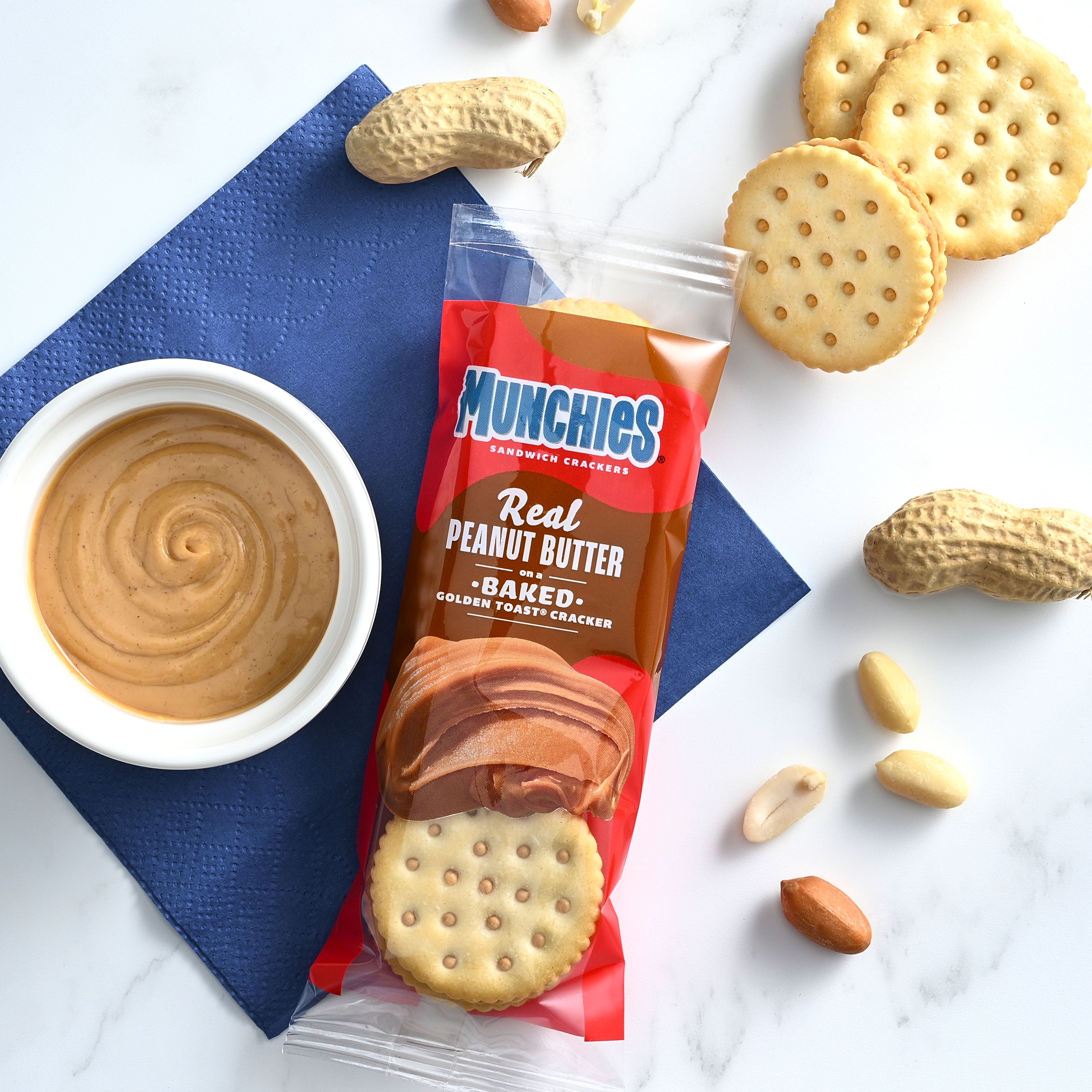 Munchies Baked Real Peanut Butter Baked Cheese Sandwich Crackers, 11.36 oz