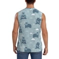 thumbnail image 4 of Fotbe Men's Cute Hippopotamus Print Men's Sleeveless Muscle Tank Tops Casual T-Shirts for Gym Workout Beach-Large, 4 of 8