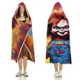 thumbnail image 3 of Child's Play Chucky Wearable Blankets Hooded Soft Hoodie Blanket Winter Warm Throw Blankets Cape 50"x60", 3 of 8