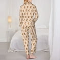 thumbnail image 6 of Goofa Cute Squirrel Printed Women’s 2 Piece Pajama Set Super,Pajamas Women's Long Sleeve Sleepwear Soft Button Down Loungewear Pjs Lounge Set Nightwear-Small, 6 of 9