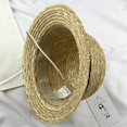 thumbnail image 3 of Kids Straw Hat Creative Round Top Natural Beach Sun Hat Straw Sunhat Summer Hat, 3 of 9