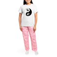 thumbnail image 4 of CafePress - Wolf Therian Ying Yang Women's Light Pajamas - Women's Short Sleeve Print T-Shirt and Pants Light Cotton Pajama Set, 4 of 7