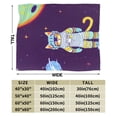 thumbnail image 4 of Space Cat Astronaut Blanket, Fluffy Soft Cozy Blanket Flannel Plush Microfiber Couch Throw, Bedding, 40"x30", 4 of 7