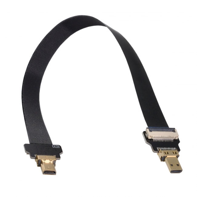 Ultra Thin HDMI Cable Micro to HDMI Mini Right Angle Flat Ribbon