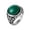 Green, variant on Unisex Stainless Steel Vintage Classic Family Tree of Life Pattern Carved Round Cut Green Gemstone Signet Ring Statement Silver Size 7