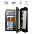 thumbnail image 6 of Xoenoiee Tribal Horse Print Wallet for Women Faux Leather Long Clutch Purse with Zipper Bifold Wallet Multi Card Organizer Large Capacity, 6 of 6