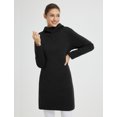 thumbnail image 6 of BALEAF Women's Fleece Sweatshirt Dress Thermal Long Winter Fall Tunic Dresses Outfits with Pocket Hooded Pullover Black L, 6 of 7