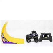 New Bright Monster Jam 1:43 Scale Remote Control Mohawk Warrior with 360 Flip Ramp