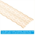thumbnail image 4 of Uxcell 1.8 Inch Wide 25 Yards Lace Trim Ribbon Sewing Lace Roll Gift Package Pattern Wrapping Light Brown, 4 of 6