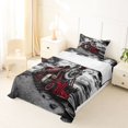 thumbnail image 5 of Manfei Vintage Train Twin Sheets,Dark Clouds Bedding,Black Red,3pcs,1 Fitted Sheet and 1 Pillowcase, 5 of 6