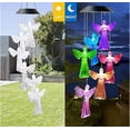 thumbnail image 5 of Campanas de viento de ángel, regalos para mamá, regalos de jardín, campanas de viento al aire libre, campanas de viento solar Ormromra CPB-US-DYP1010-1, 5 of 5