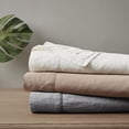 thumbnail image 4 of Madison Park Linen Blend Cotton and Linen Sheet Set with Gray Finish MP20-7886, 4 of 5