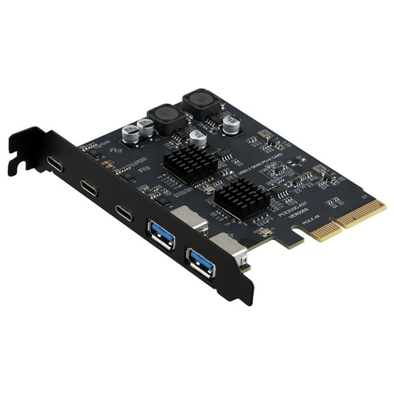 USB3.2 Expansion Card GEN2 10Gbps PCI-E 4X Adapter Card Portable TYPE-C Type-A Dual Chip Board,B