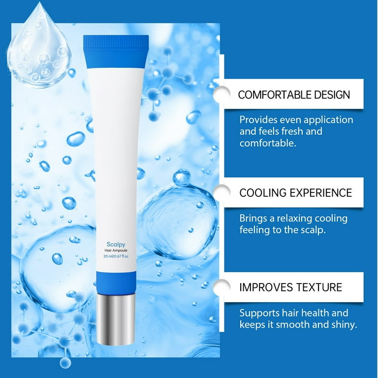 Seapuri Scalphy, 0.67 Oz Hair Ampoule Scalphy Cooling Hair Ampoule, Hair Essences Ball Keep Scalp Clean And Non-Greasy,Scalp Cooling Hair Ampoulen (3Pc)