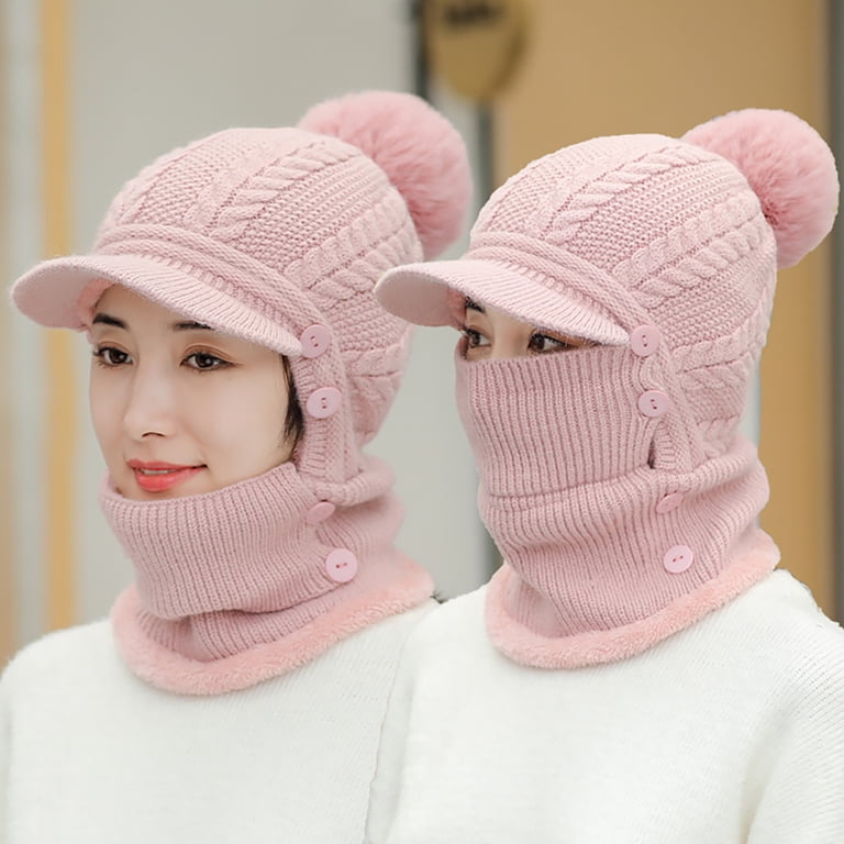 3 in 1 Winter Knitted Beanie Hat Face Neck Warmer Set for  display picture 3