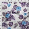 thumbnail image 4 of oneOone Georgette Viscose Medium Purple Fabric Tropical Hibiscus Floral Sewing Craft Projects Fabric Prints By Yard 42 Inch Wide, 4 of 6