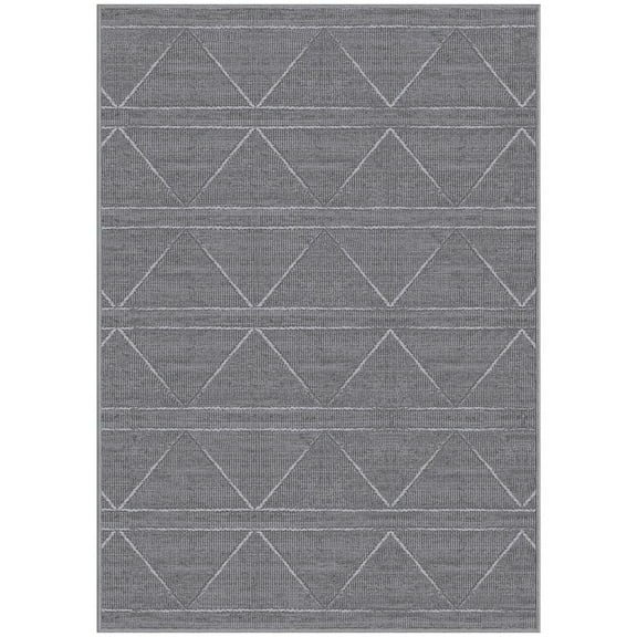 GelPro Nevermove Machine-Washable Kitchen Rug, 24"x34", Beckham Thunderstorm, Easy To Clean