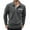 Dark Gray, variant on Wutalume Men's Lapel Single Breasted Plaid Top, Casual Sporty Long Sleeve Shirt, Comfortable Fit for Golf, Outdoor and Smart Casual Wear,Khaki XL