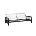 DHP Nadine Black Metal Futon Frame with Coil Full Futon Mattress, Multiple Colors and Sizes