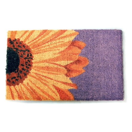 One Sunflower 18 x 30 Hand Woven Coir Doormat