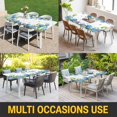 thumbnail image 5 of Blue Hydrangea Table Cloths for 3 Foot Rectangle Tables, Farmhouse Butterfly Spring Floral Patio Waterproof Elastic Fitted Tablecloths, Washable Rectangular Table Cover for Camping, 5 of 8