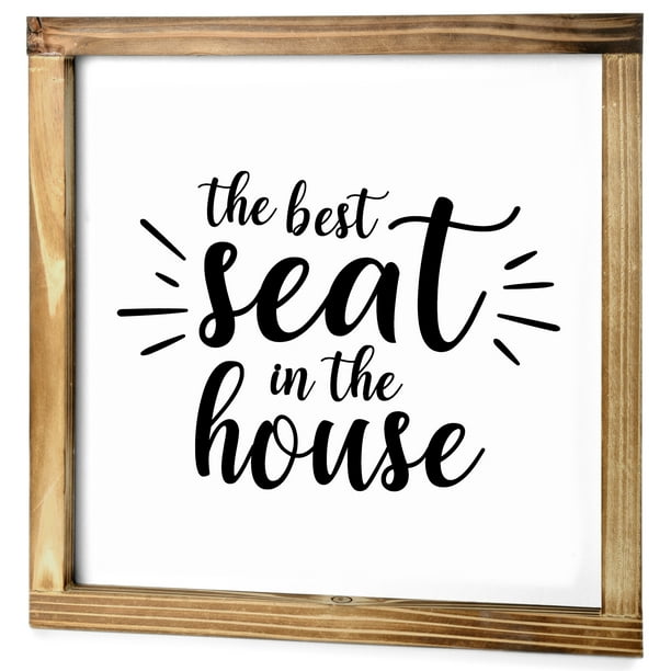 Best Seat In The House Bathroom Sign Modern Farmhouse Decor Cute Guest Funny Wall Rustic Home For With Quotes 12x12 Inch - Bathroom Signs Home Decor Best Seat In The House Bathroom Sign Modern Farmhouse Decor Cute Guest Funny Wall Rustic Home For With Quotes 12x12 Inch - Bathroom Signs Home Decor