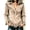 Beige_#06, variant on Womens Western Suede Like Fringe Shirt Fitted Long Sleeve Collared Pullover Top with V Neck Detail and Fringe Trim