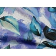 thumbnail image 5 of oneOone Rayon Medium Blue Fabric Leaves Sewing Material Print Fabric By The Yard 56 Inch Wide, 5 of 8