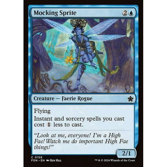 MtG Foundations Common Mocking Sprite #159