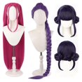 thumbnail image 3 of Demon Hunters Costume Rumi Wig Rumi Cosplay Wig Anime Zoey Mira Wigs Long Straight Hair Accessory for Women, 3 of 5