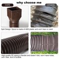 thumbnail image 2 of plusgutter 2 Pack Rain Gutter Downspout Extensions, Flexible Downspout Extender with 58"+68" Extendable Pipes for Rain Water Drainage, Dura, 2 of 6