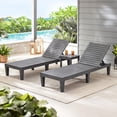 thumbnail image 1 of Gymax Patiojoy 2 Pcs Chaise Longue Fauteuil Inclinable Résistant aux Intempéries Réglable Extérieur Gris, 1 of 10